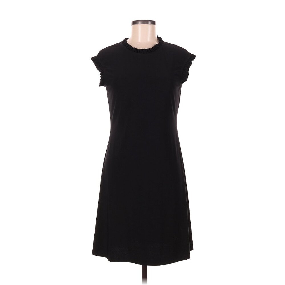 NWT Womens Size Medium Nick and Nash Black Ruffle Accent A-Line Mini Dress NEW